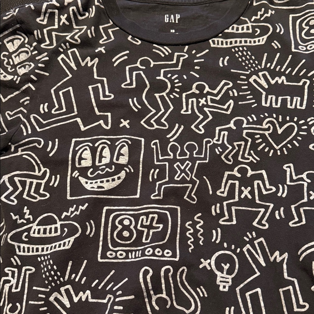 Gap Keith Haring Artwork, Black & Gray, NWOT